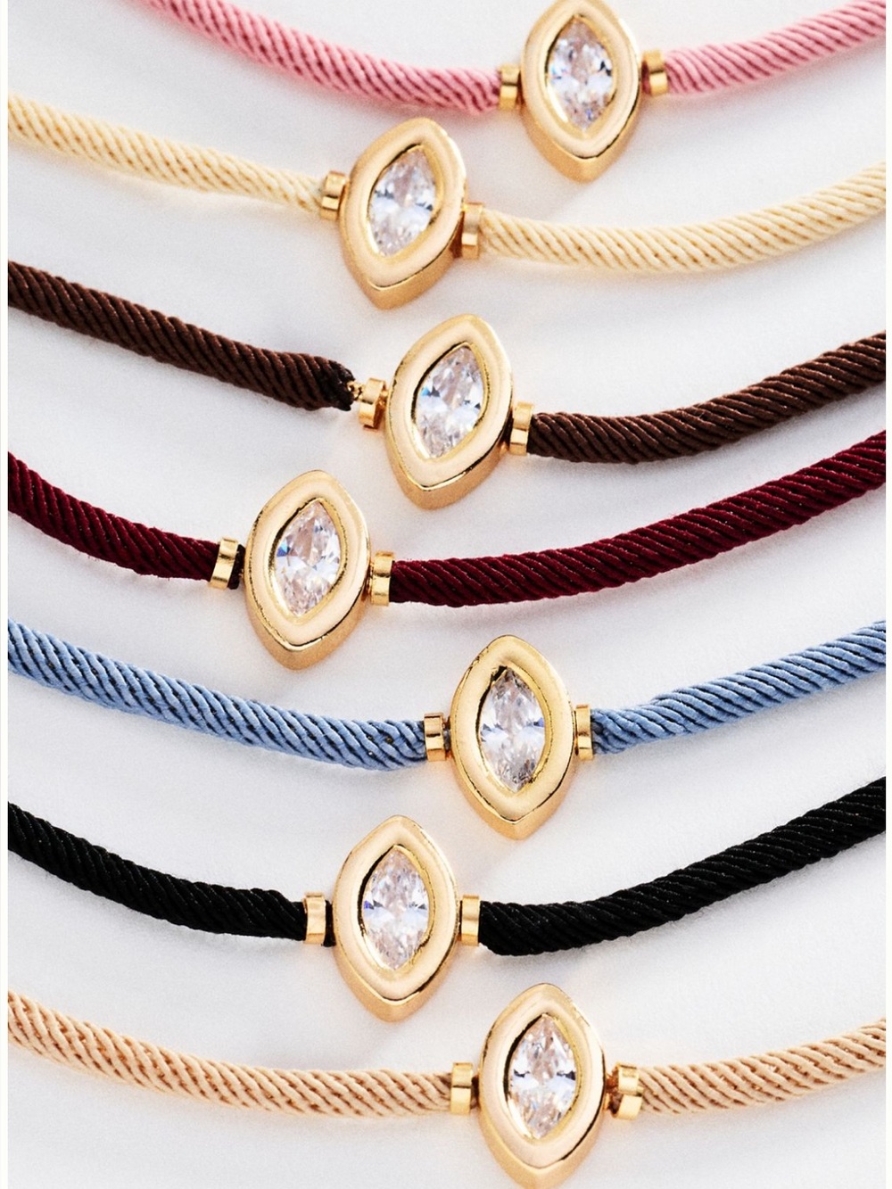 Anthropologie Corded Bezel Crystal Bracelet - Picture 2 of 3